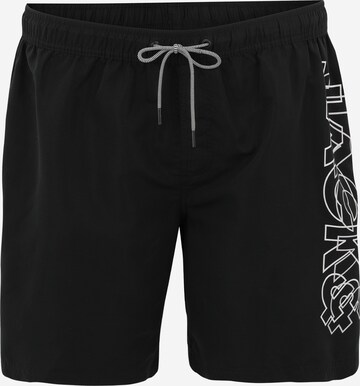 Jack & Jones Plus - Calções de banho 'FIJI' em preto: frente