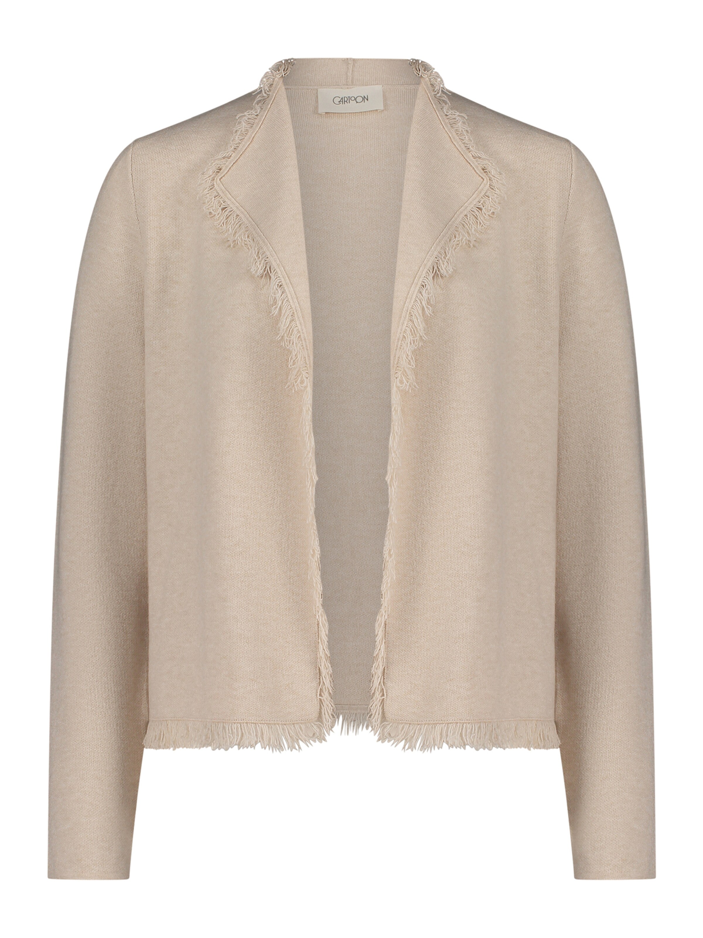 Cartoon Knit cardigan in Beige: front