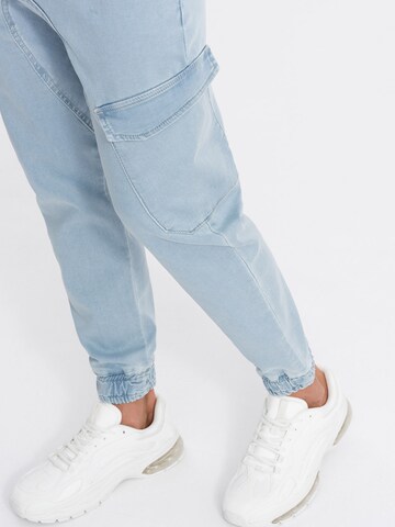 Ombre Tapered Cargojeans 'PADJ-0112' in Blauw