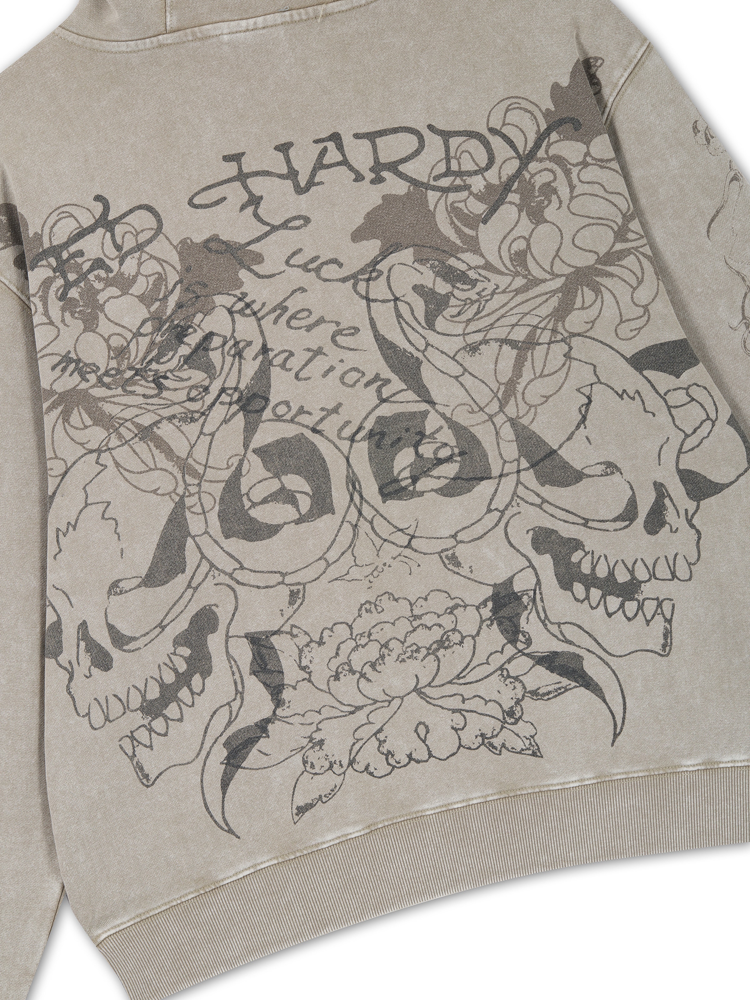 Ed Hardy Tepláková bunda 'Venom' - Sivá