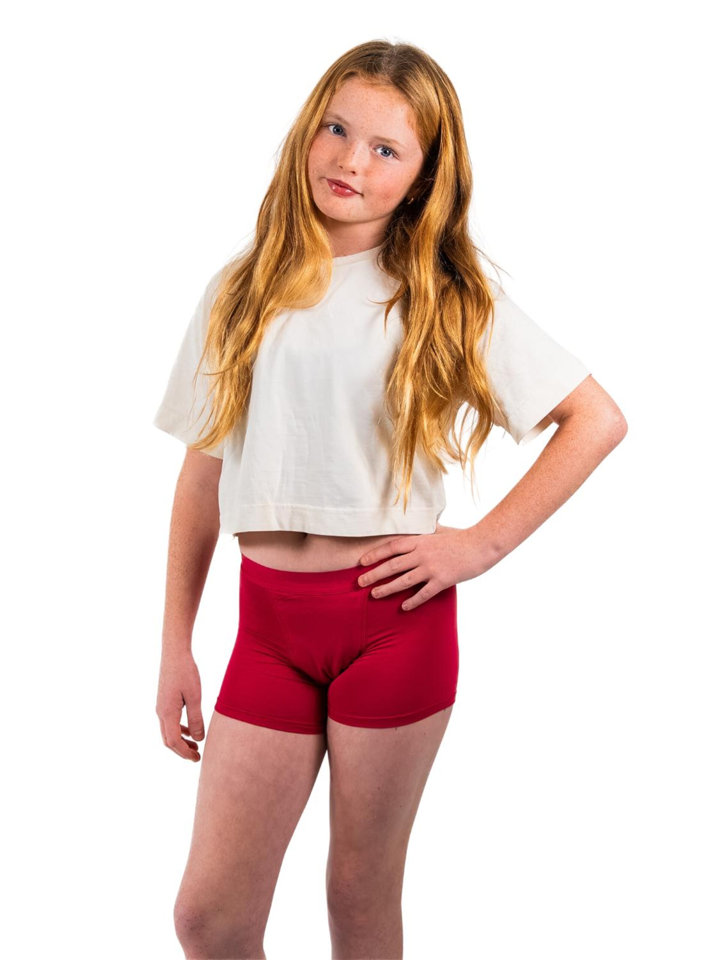 Moodies Undies Onderbroek 'Boyshort Super' in Rood: voorkant