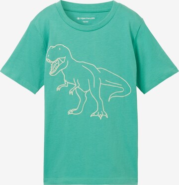 T-Shirt TOM TAILOR en vert : devant