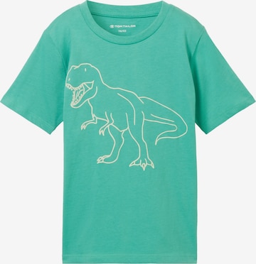 T-Shirt TOM TAILOR en vert : devant