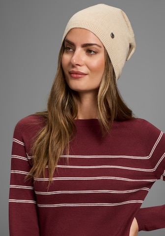 LAURA SCOTT Beanie in Beige: front