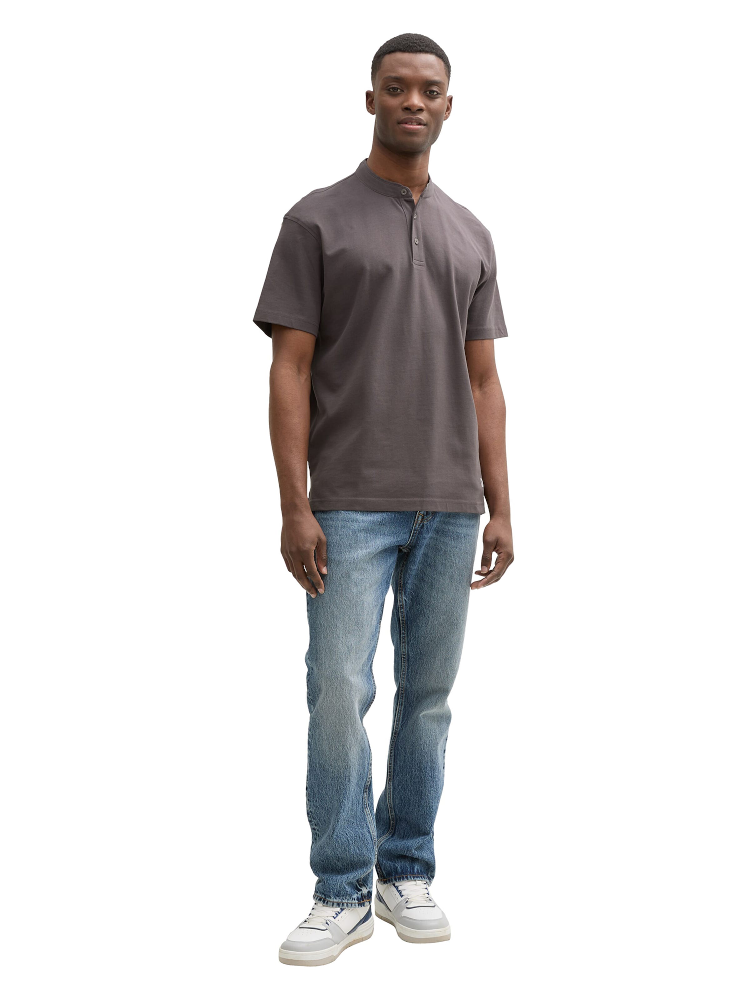 TOM TAILOR DENIM T-Shirt 'Mao' in Grau