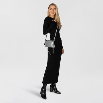 PINKO Schoudertas 'Double Mini' in Zilver: voorkant