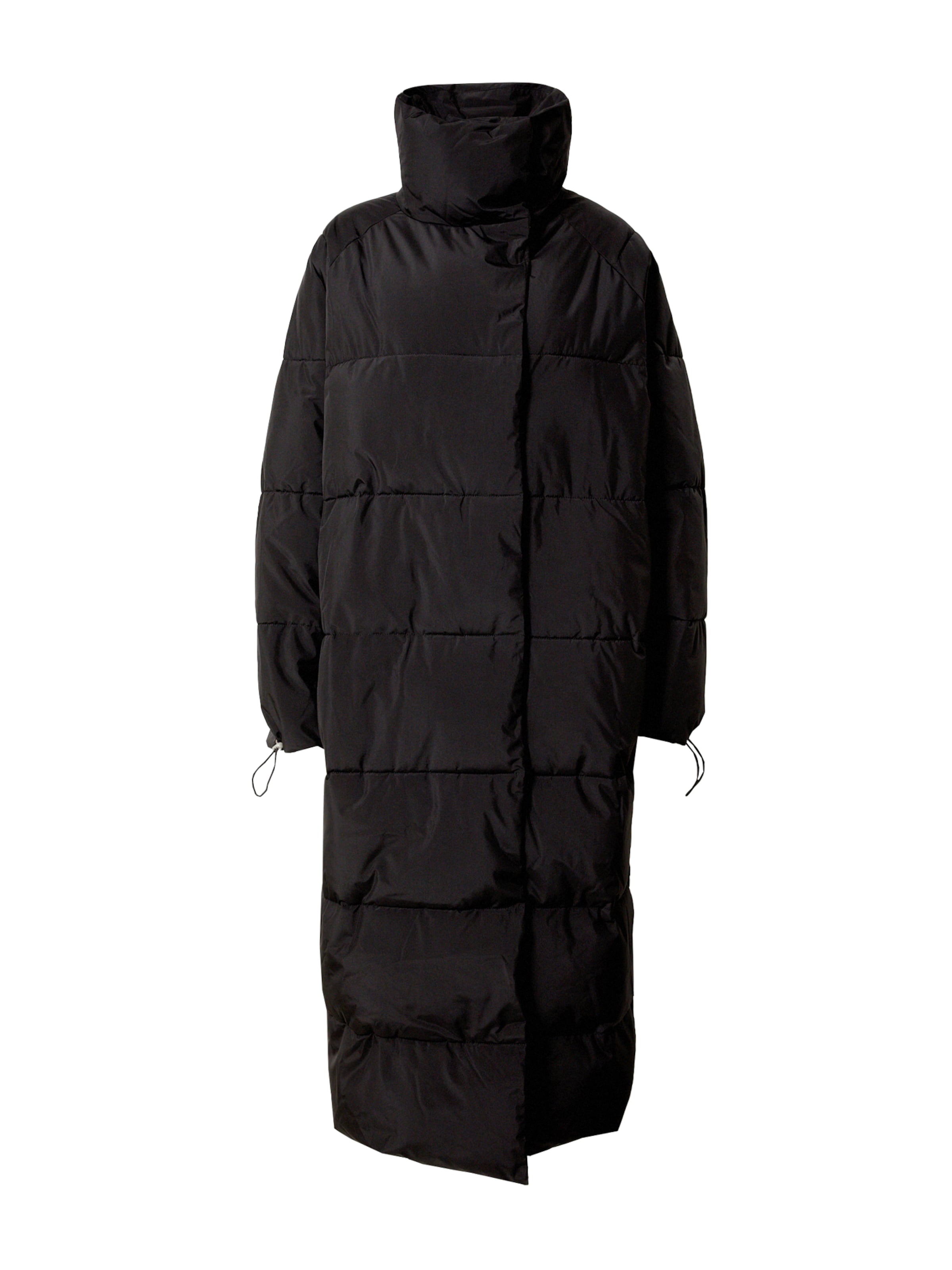 Won HundredZimski kaput - crna boja: prednji dio