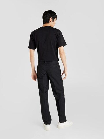 TOPMAN Regular Pleated Pants in Black