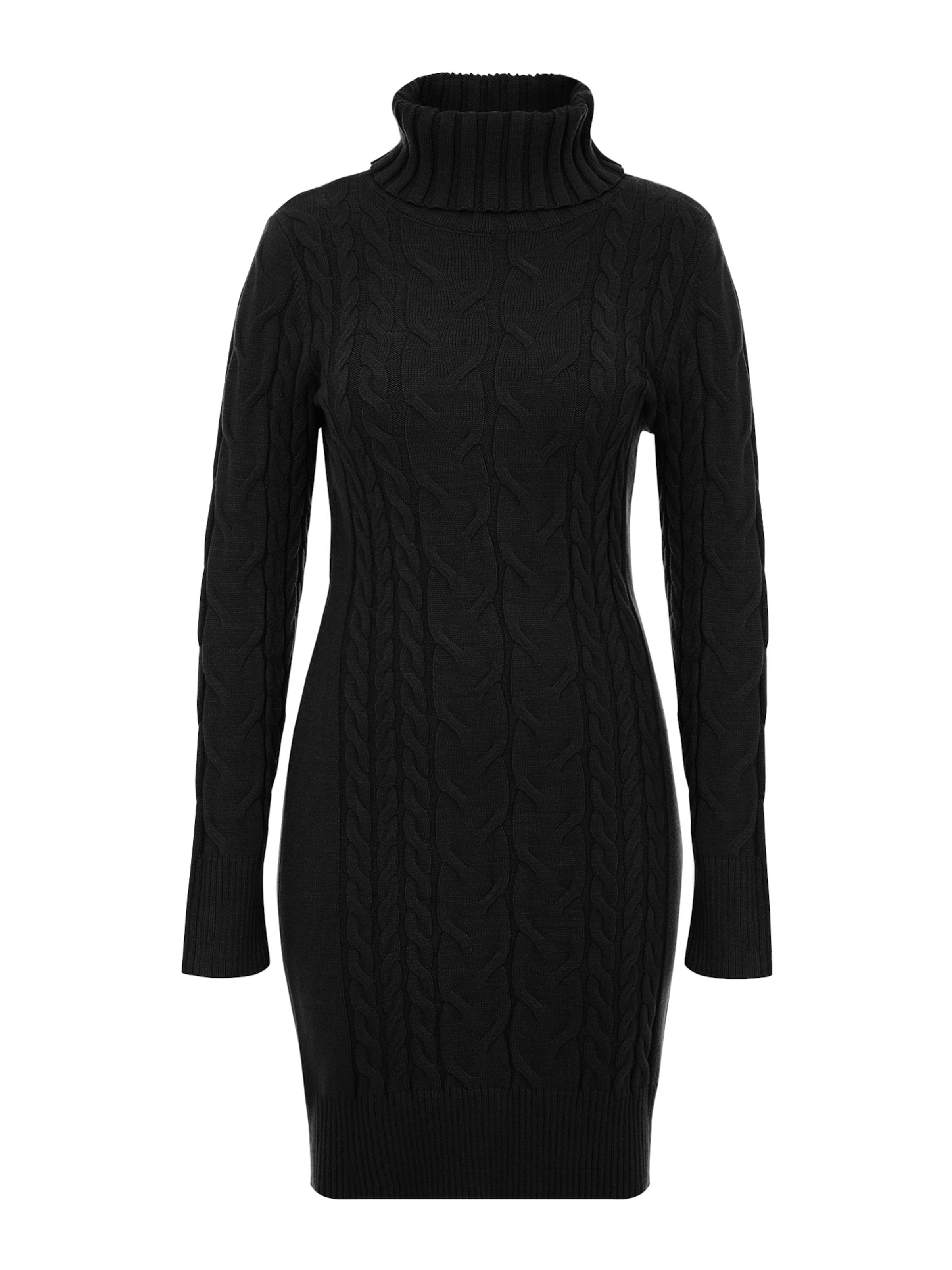 Imily Bela Pletena obleka | črna barva, Prikaz izdelka