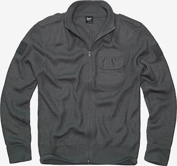 Brandit Strickjacke in Grau: Vorderseite