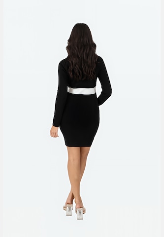 Robes en maille Elara en noir