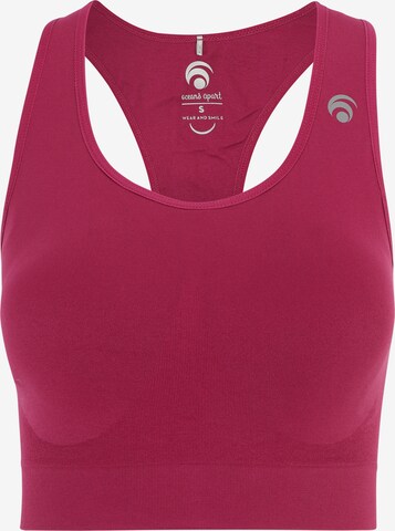 OCEANSAPART Sports bra 'Beverly' in Pink: front