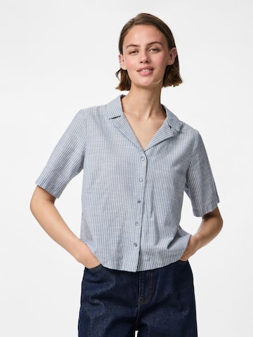 PIECES Blouse 'PCApia' in Blauw: voorkant