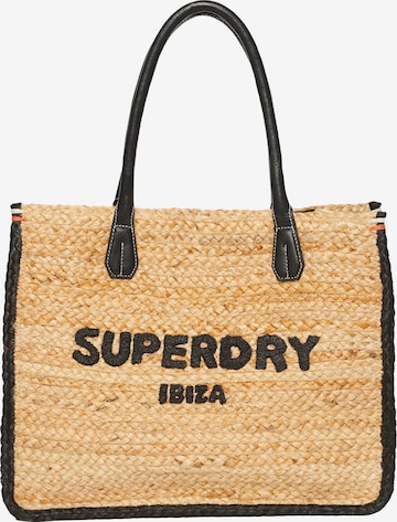 Cabas Superdry en beige : devant