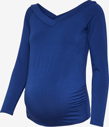 Pieces Maternity Shirt 'Malvia' in Blau: predná strana