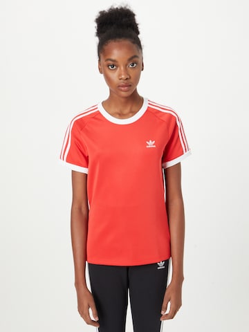 ADIDAS ORIGINALS T-Shirt 'Adicolor Classics  3-Stripes' in Rot: predná strana