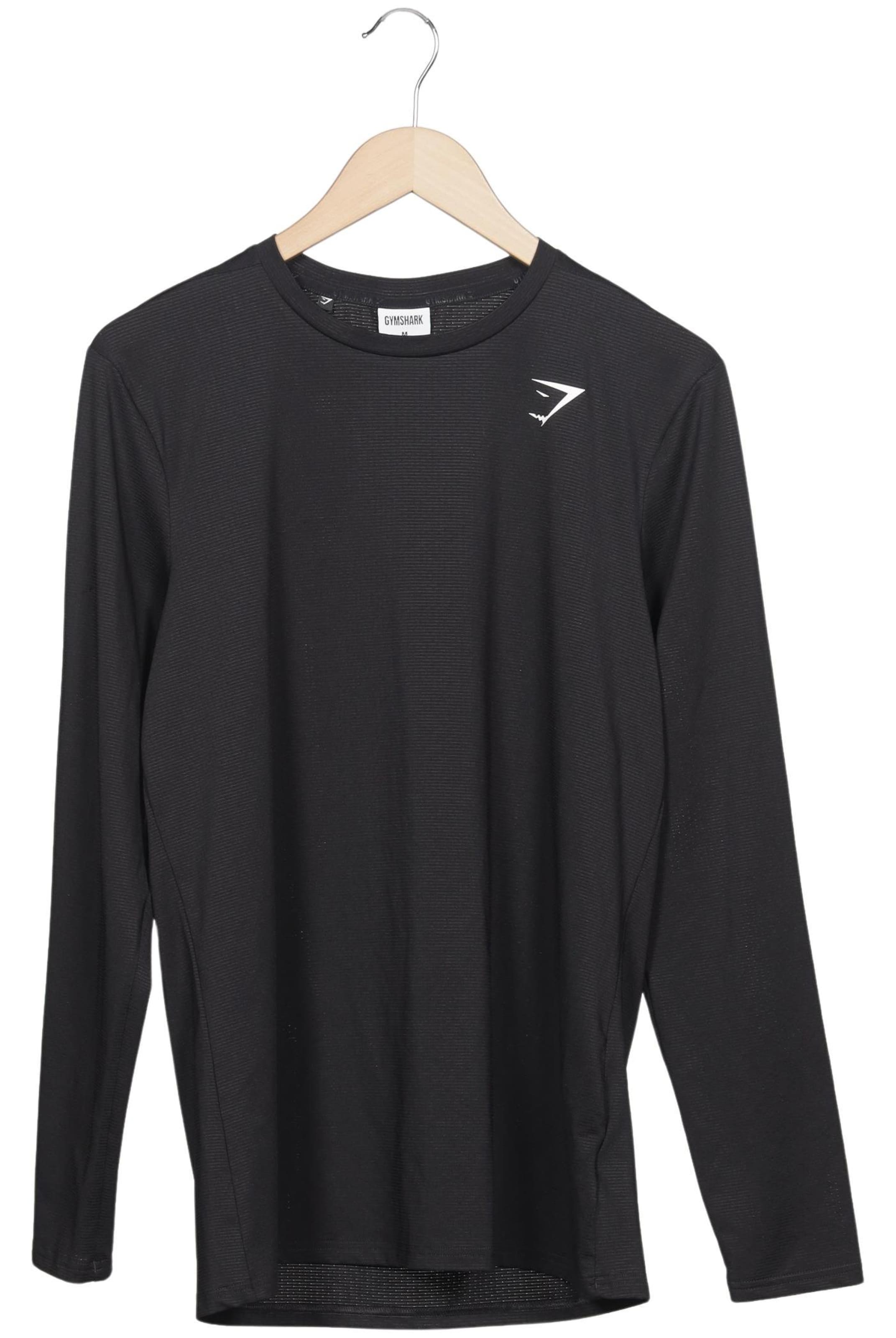 GYMSHARK Langarmshirt M in Schwarz: Vorderseite
