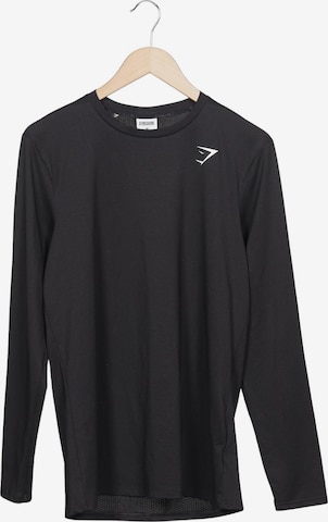 GYMSHARK Langarmshirt M in Schwarz: Vorderseite