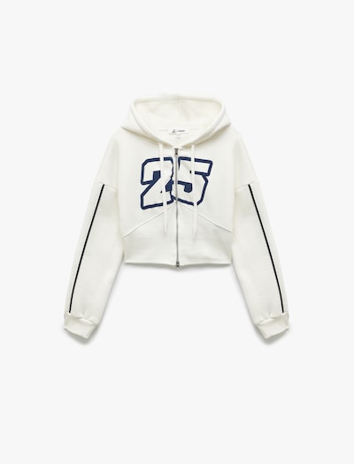 Koton Zip-Up Hoodie in Blue / White, Item view