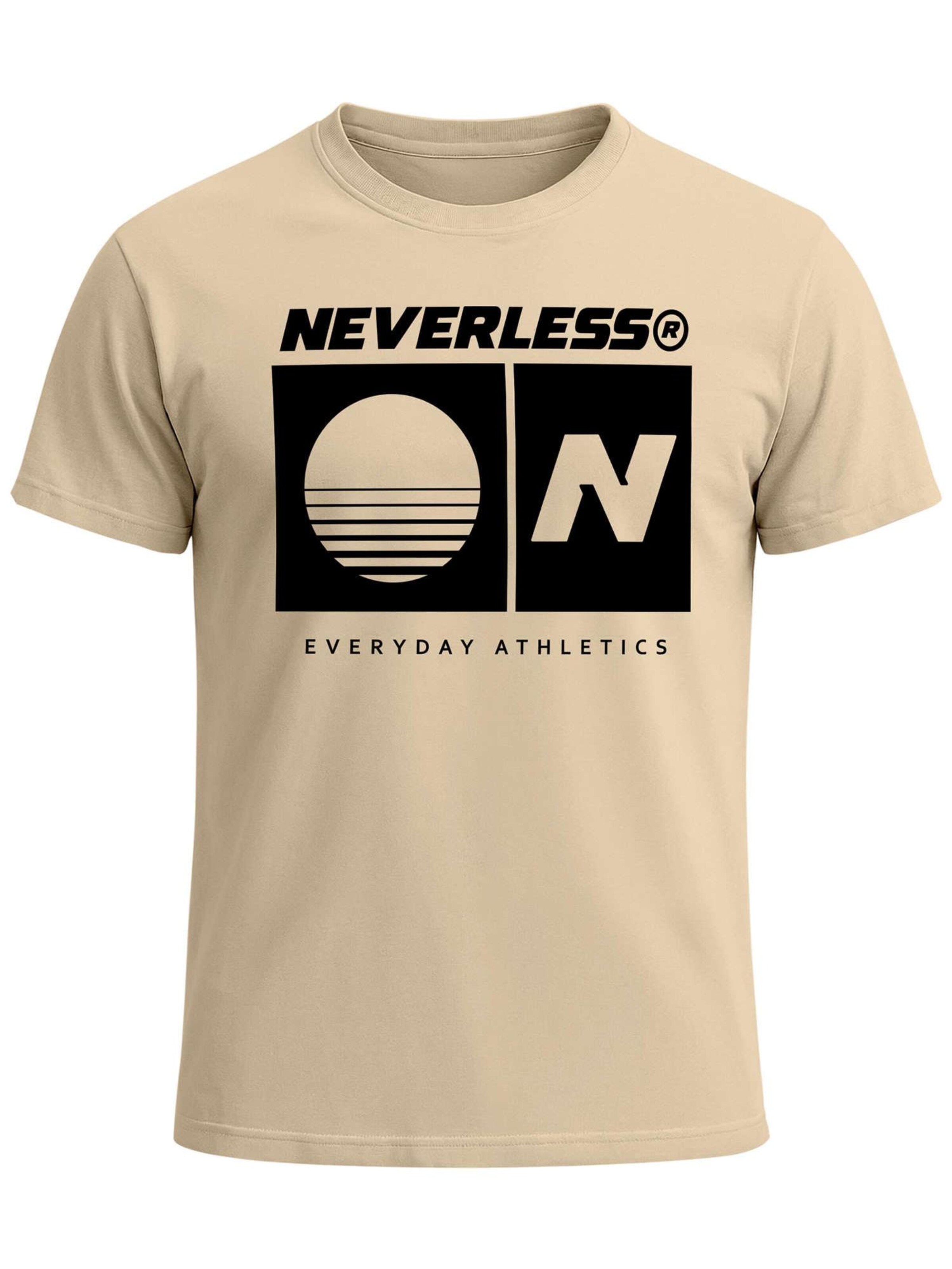 Neverless Shirt 'Sunset Sport Logo' in Beige: front