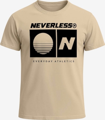 Neverless Shirt 'Sunset Sport Logo' in Beige: front