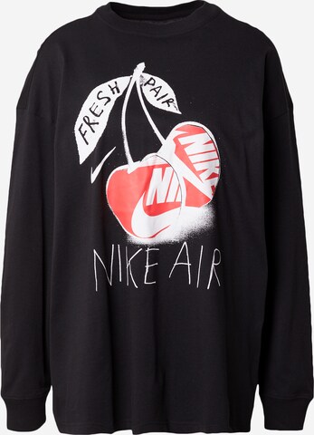 Nike Sportswear Shirt in Zwart: voorkant