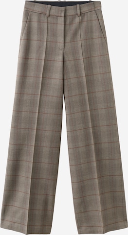 MANGOWide Leg/ Široke nogavice Hlače na crtu 'MONET' - smeđa boja: prednji dio