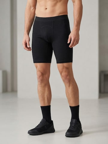 Regular Pantalon de sport 'Men's Merino Wool Biker Shorts – Black | Non-Toxic Bike Shorts' ZUBEK en noir
