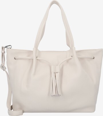 TOM TAILOR Shopper 'Camilla' in Wit: voorkant