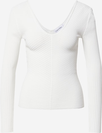 Calvin Klein Sweater in White: front