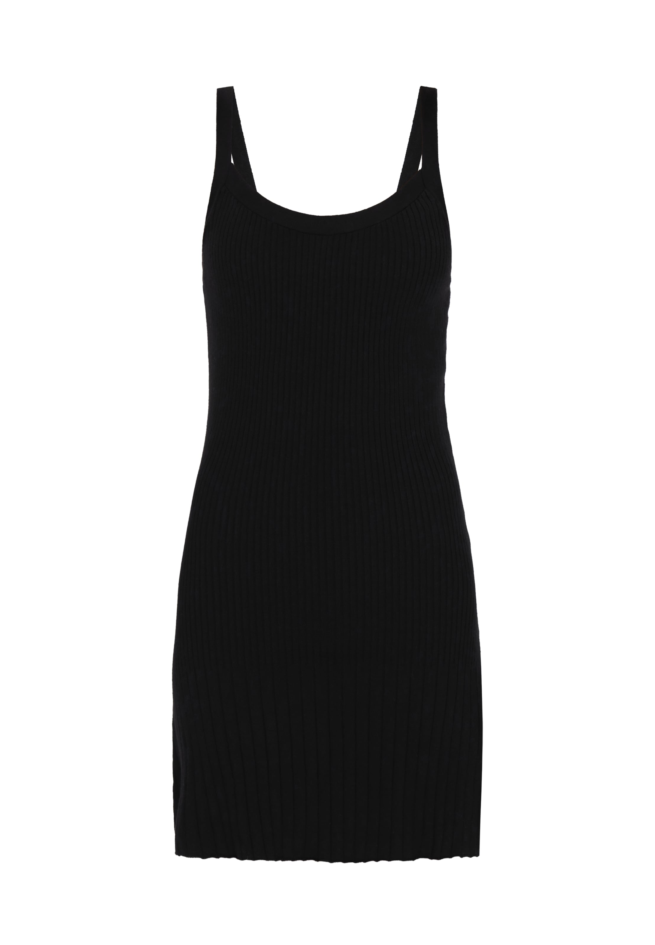 MYMO Stickad klänning i svart: framsida