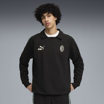 PUMA Sportsweatshirt 'AC Mailand KING Drill' in Zwart: voorkant