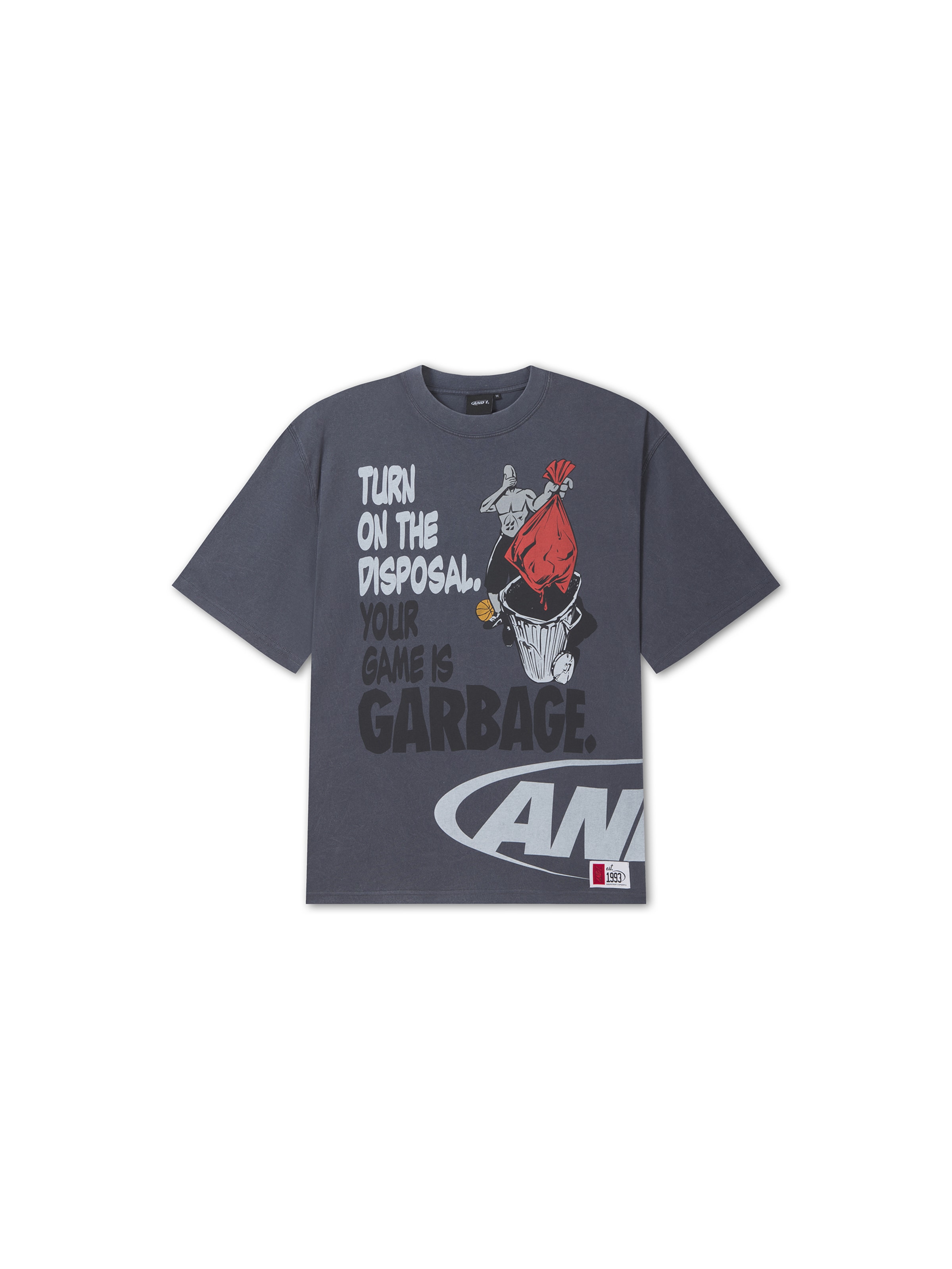 AND1 Футболка 'Game Is Garbage Trash Talk' в Синий: спереди