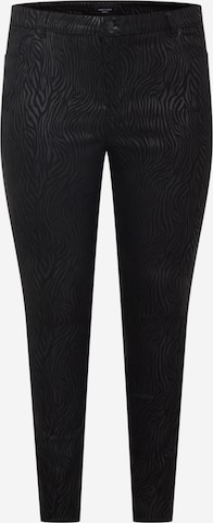 Coupe slim Pantalon 'SOPHIA' Vero Moda Curve en noir : devant