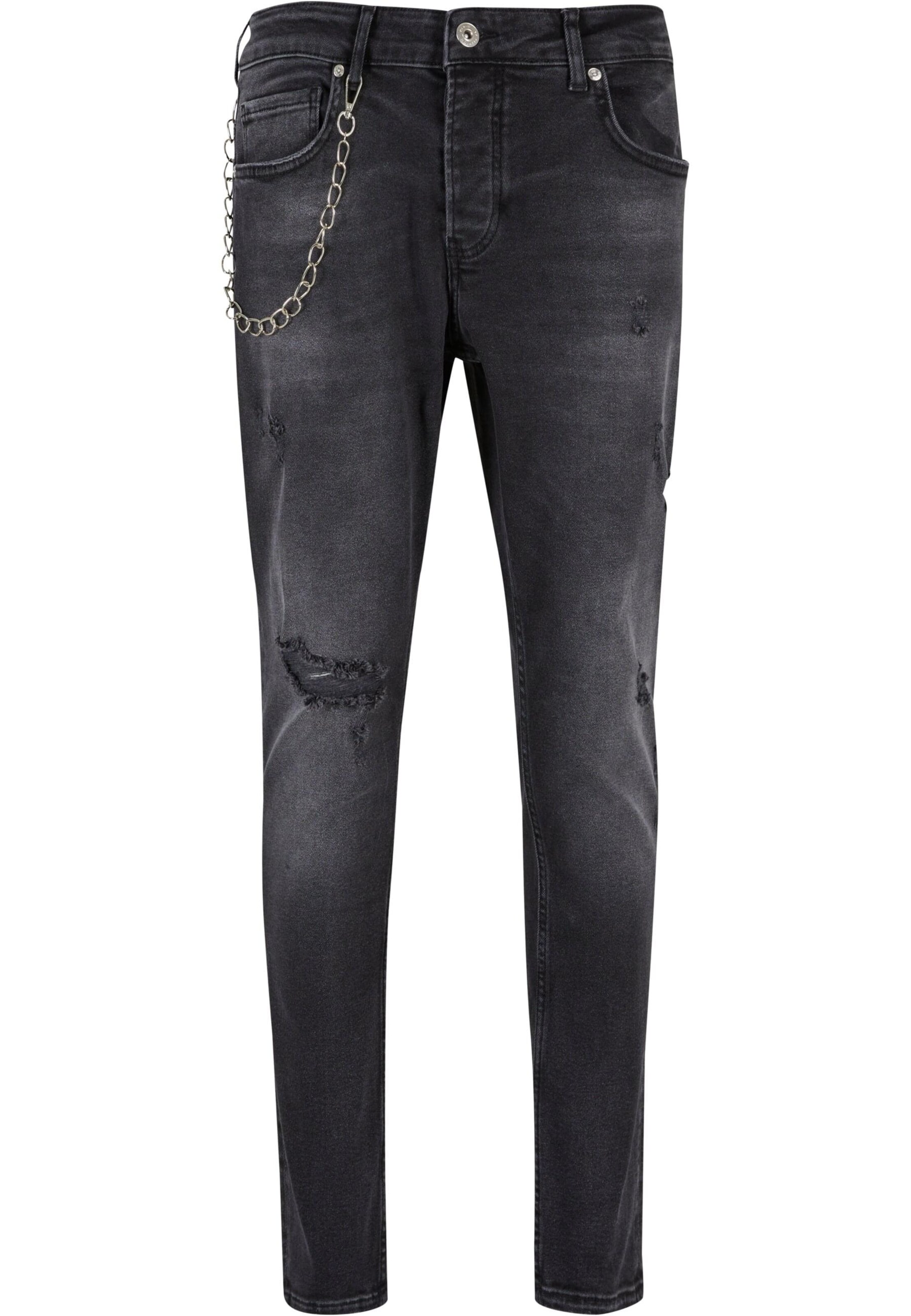 Slimfit Jeans di 2Y Premium in nero: frontale