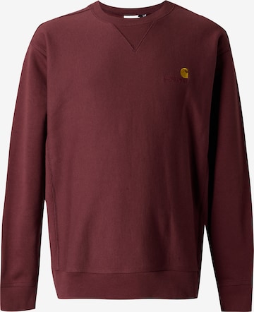 Carhartt WIP Sweatshirt 'American Script' in Rot: Vorderseite