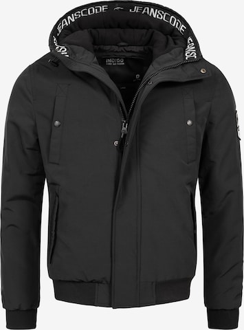 INDICODE JEANS Winter Jacket 'Albany' in Black: front