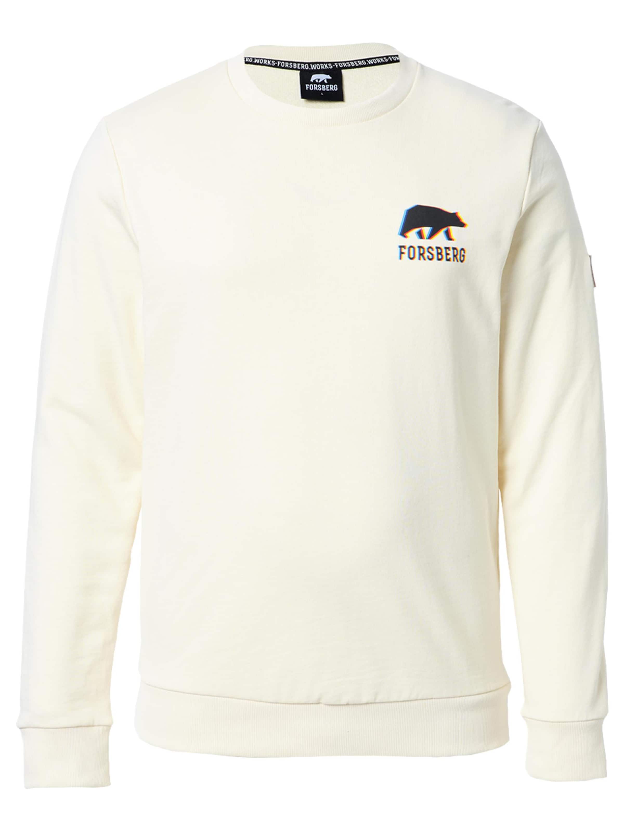 FORSBERG Sweatshirt 'mit kleinem Anaglyph-Logo'‌‌‌‌‌ in Beige: Vorderseite