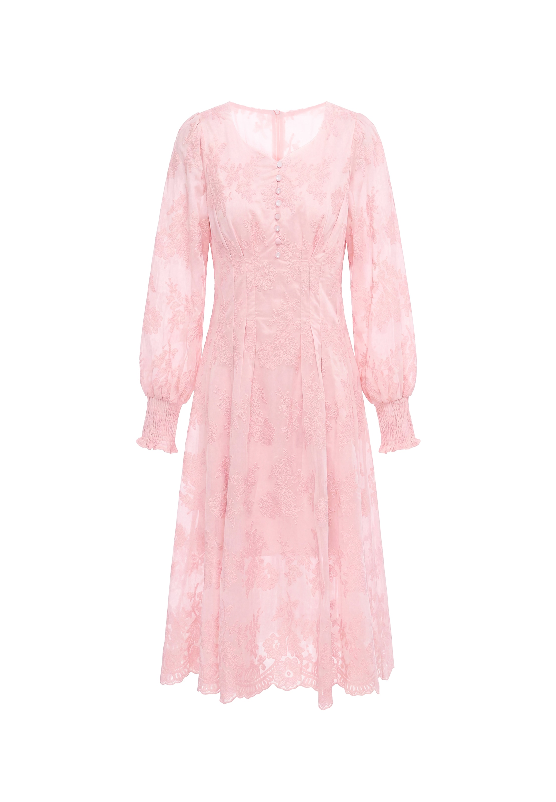 MAIRE - Vestido em rosa: frente