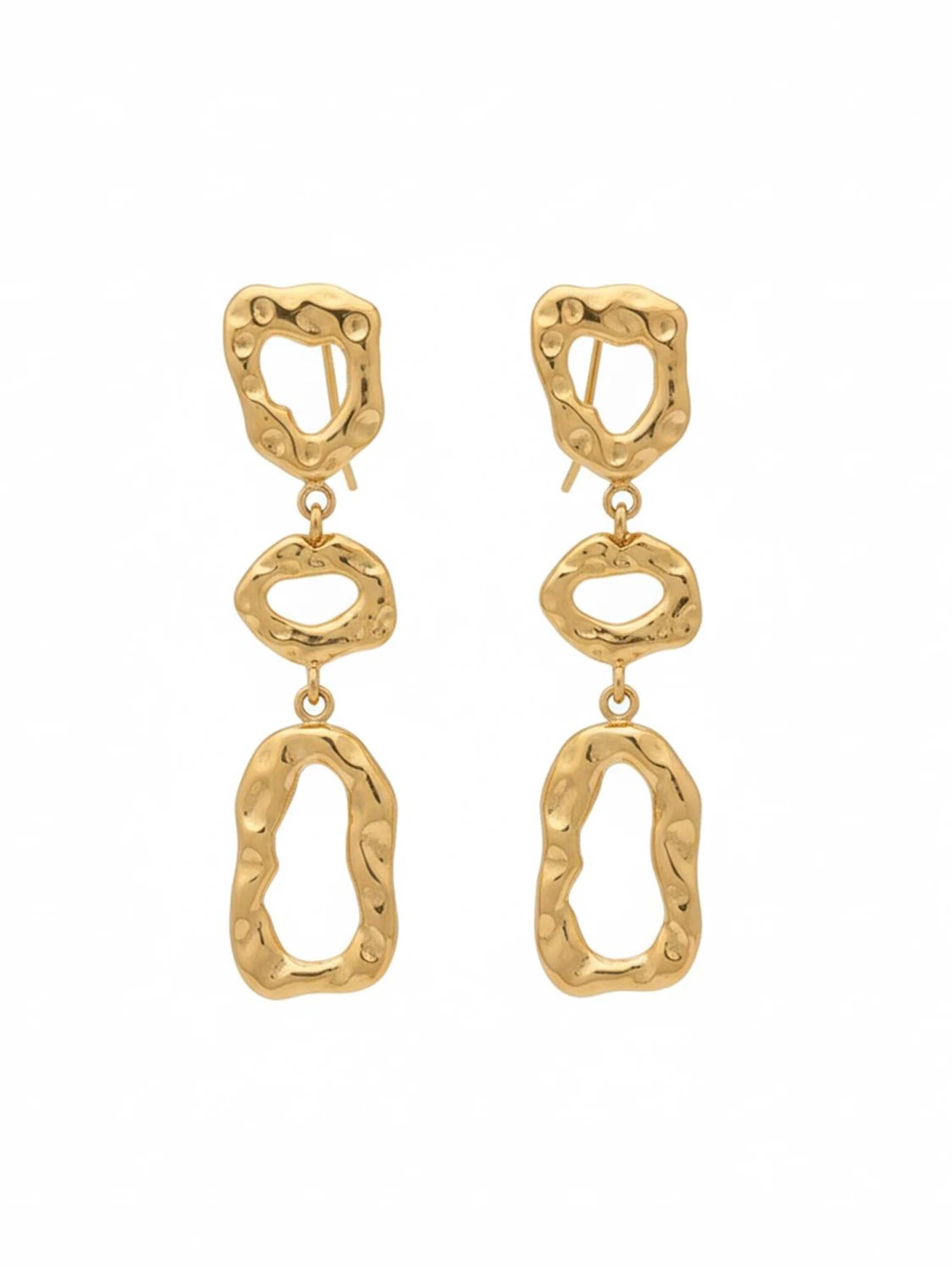 Boucles d'oreilles 'Agrigento' ETNÉE en or : devant