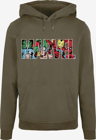 ABSOLUTE CULT Sweatshirt 'Marvel' in Groen: voorkant