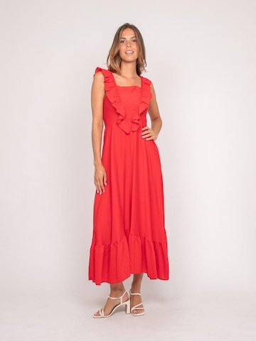 Dona Lisa Jurk 'Robe longues à bretelles IPARME' in Rood: voorkant