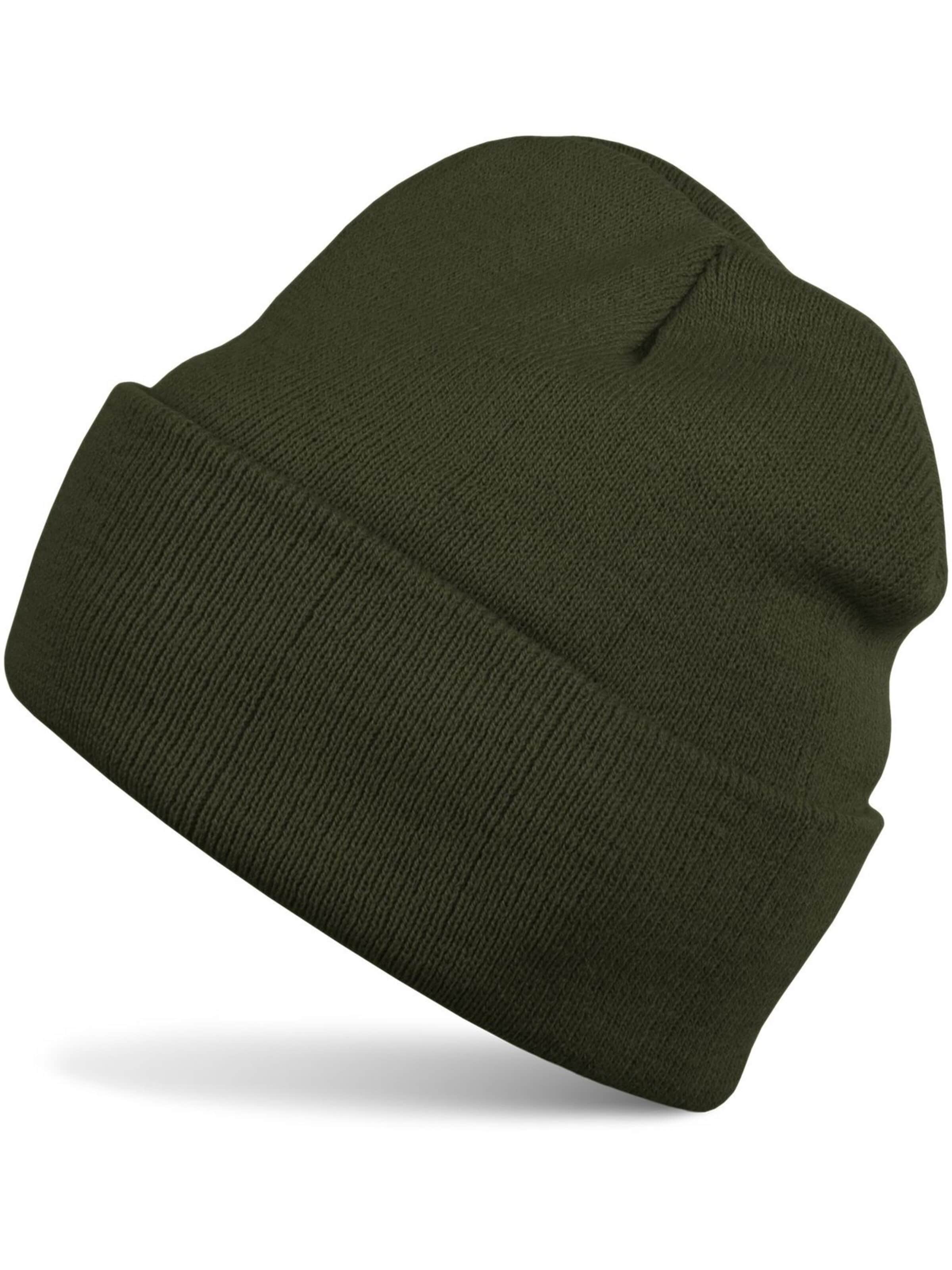 styleBREAKER Beanie 'Winter Strickmütze mit Krempe' in Green: front