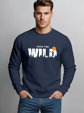Neverless Sweatshirt 'Into the Wild' in Blue: front