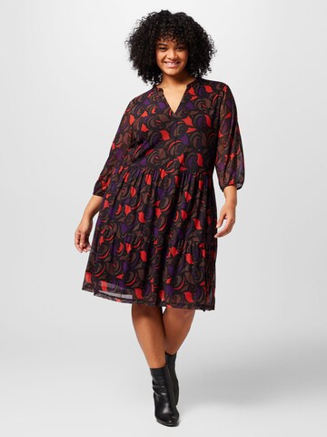 SAMOON Shirt Dress in Black: front