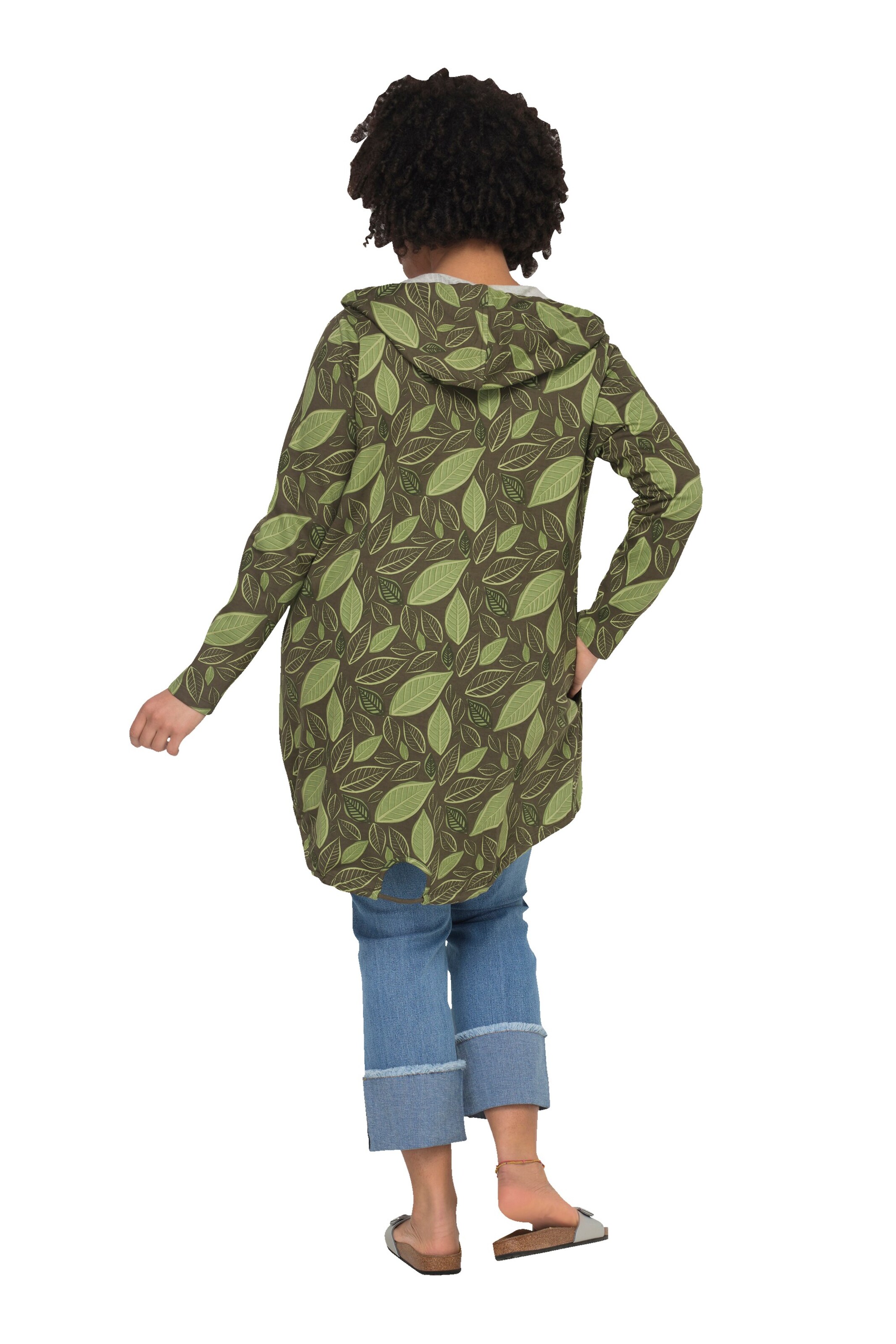 Janet & Joyce Sweat jacket in Green
