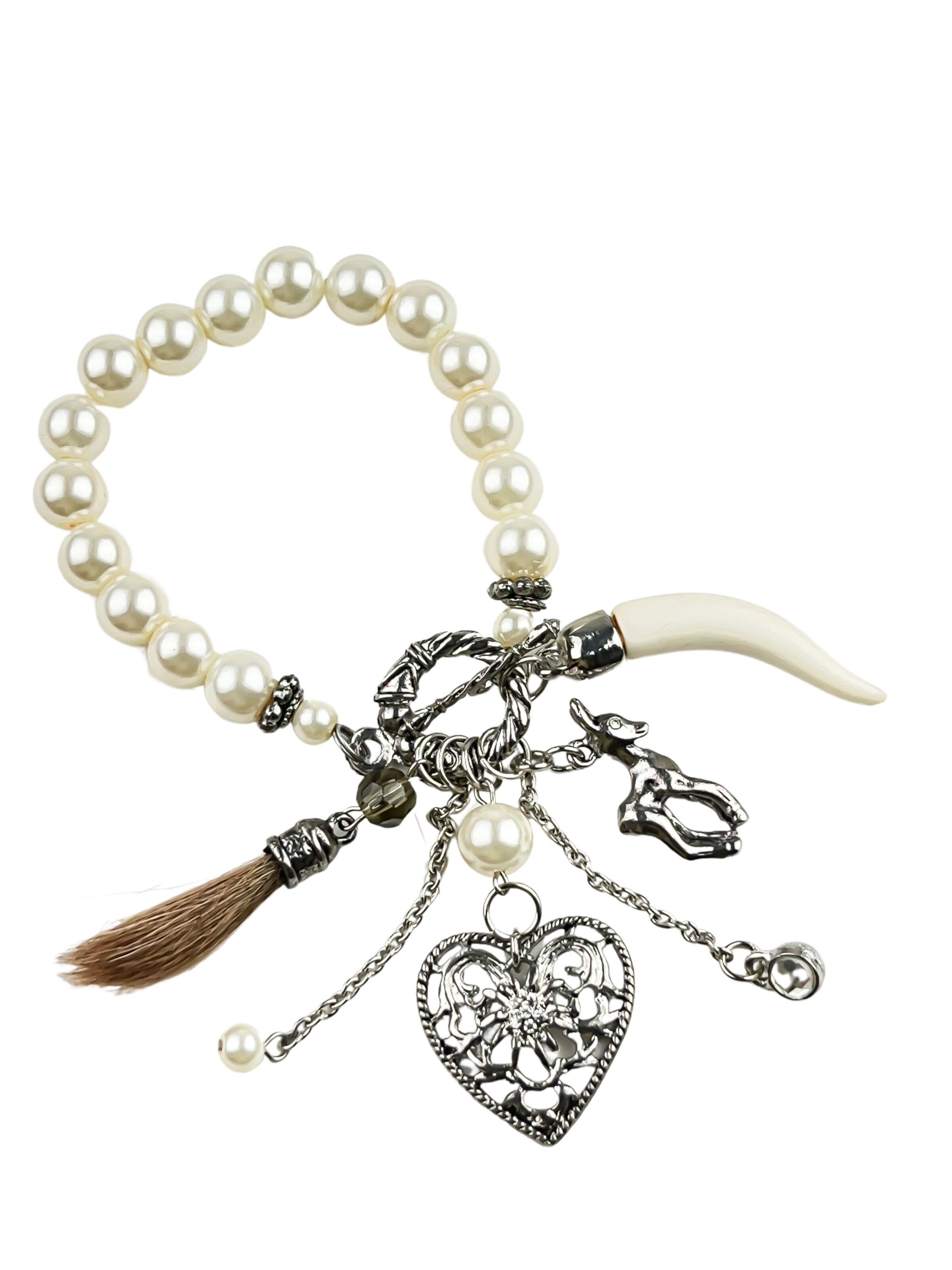 COLLEZIONE ALESSANDRO Bracelet 'Greta' in White: front