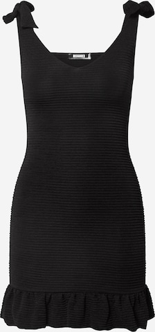 MissguidedLjetna haljina - crna boja: prednji dio
