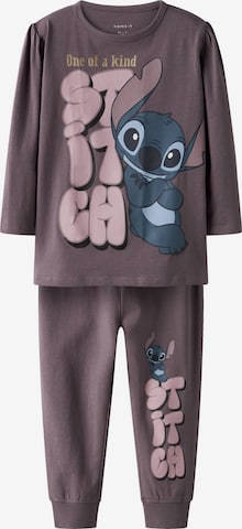NAME IT Nachtkledij 'NBFStitch' in Lila: voorkant
