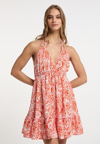 IZIA Summer Dress in Orange: front